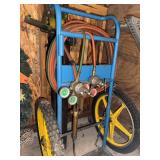 Oxy-Acetylene Welding Cart with Hoses, Regulators, and Torch