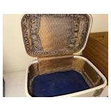 Set of 4 Vintage Train Case Suitcases Assorted Colors