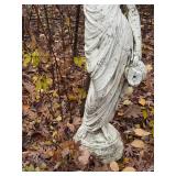 Cast Stone Garden Statue of Lady with Water Jug Approx. 5 Feet Tall