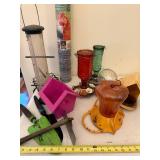 Collection of Bird Feeders, Garden Tools, Poultry Netting, and Outdoor Accessories