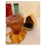 Collection of Bird Feeders, Garden Tools, Poultry Netting, and Outdoor Accessories