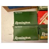 Assorted Centerfire Rifle Cartridges and Accessories Including Remington, Federal, Winchester, and Hornady