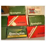 Assorted Centerfire Rifle Cartridges and Accessories Including Remington, Federal, Winchester, and Hornady