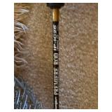 Fishing Gear Lot with St. Croix Premier Rod, Landing Net, and Fish Trap