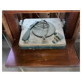 Vintage Wood Console AM Radio and Record Player Cabinet