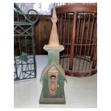 Lot of 3 Decorative Birdcages and Rustic Birdhouse