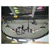 Compound Bow with Camo Finish in Hard Case and 12 Arrows