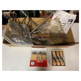 Wood Carving Tool Lot with Chisels and Hand Tools