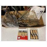 Wood Carving Tool Lot with Chisels and Hand Tools