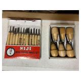 Wood Carving Tool Lot with Chisels and Hand Tools