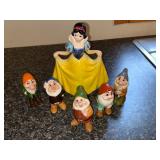 Snow White and the Six Dwarfs Porcelain Figurine Set