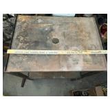 Metal Utility Cart with Two Shelves and Casters