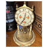 Mixed Vintage Decor Lot with Kundo Anniversary Clock, Lantern, and Collectibles