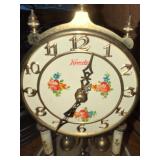 Mixed Vintage Decor Lot with Kundo Anniversary Clock, Lantern, and Collectibles