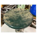 Adjustable Green Metal Shop Stool