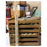 Vintage Owosso MFG Wooden Egg Crate with Egg Trays
