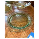 Vintage Depression Glass and Art Glass Dish Collection - Pink, Green, Amber, and Black