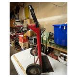 Heavy Duty Red Hand Truck with Folding Extension and Mesh Back