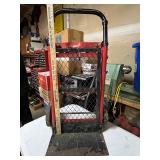 Heavy Duty Red Hand Truck with Folding Extension and Mesh Back