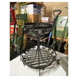 Set of 3 Vintage Metal Plant Stands Candle Holders Ornate Designs