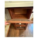 Three-Compartment Wooden Pie Safe Cabinet with Mesh Doors