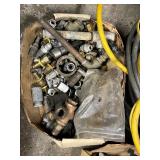 Assorted Extension Cords, Hardware, Wiring, and Fittings Lot