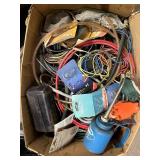 Assorted Extension Cords, Hardware, Wiring, and Fittings Lot