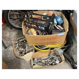 Assorted Extension Cords, Hardware, Wiring, and Fittings Lot