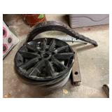 Set of Car Wheels with Front and Rear Leaf Springs for a 1930 Ford Model A 2 Door Sedan and Bracket