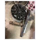 Set of Car Wheels with Front and Rear Leaf Springs for a 1930 Ford Model A 2 Door Sedan and Bracket