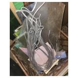 Stained Glass Art and Tool Lot with Glass Sheets, Lead Came, and Supplies