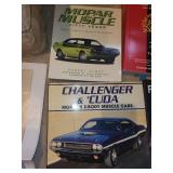 Book Collection with World Map - Muscle Cars, Genealogy, Founding Fathers, The Hooked X