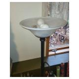 71-Inch Two-Light Floor Lamp with Frosted Glass Shades