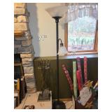 71-Inch Two-Light Floor Lamp with Frosted Glass Shades