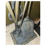 Brass Fireplace Tool Set with Stand