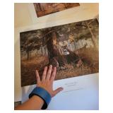 Set of 2 James Kennedy Wildlife Art Prints - Signed Deer Scenes