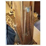 Vintage Keller Wooden Ironing Board and Sunbeam Iron Set