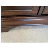 Wooden Media Console Cabinet with Three Doors and Shelving