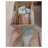 Stained Glass Craft Lot with Tools, Pattern Books, and Handmade Ornaments