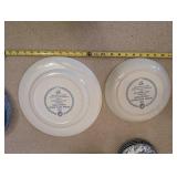 Collection of Blue and White Patterned Porcelain Plates and Bowls