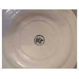 Collection of Blue and White Patterned Porcelain Plates and Bowls