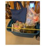 Large Assortment of Felting and Craft Supplies with Storage Bins