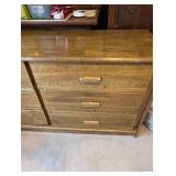 6-Drawer Wooden Dresser with Brass Handles