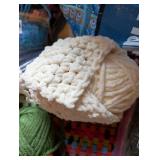 Large Lot of Handmade Crochet Blankets and Yarn Assortment