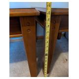 Pair of Wooden Side Tables with Inlaid Tops