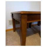 Pair of Wooden Side Tables with Inlaid Tops