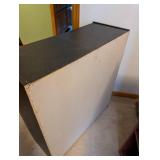 Set of 2 Wood Bookcases Black and Brown Finish