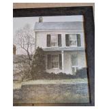 Framed Country Farmhouse Landscape Print, 32x24 Inches