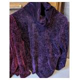 Set of 2 Coldwater Creek Burgundy Velvet Embroidered Outfits