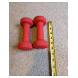 Pair of 3 lb Neoprene Coated Dumbbells